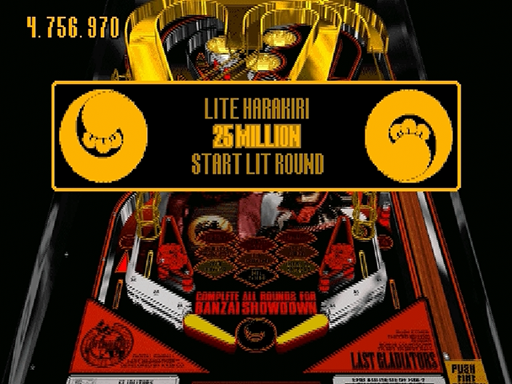 Last Gladiators Digital Pinball screenshot 4 for Sega Saturn